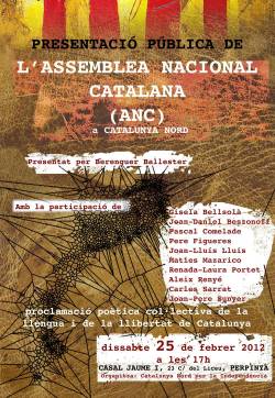 Cartell de la presentació de Catalunya Nord per la Independència el 25 de febrer