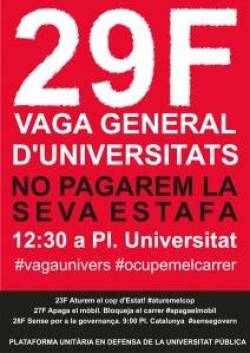 Cartell de la PUDUP a favor de la vaga