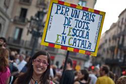 Concentració de Som Escola a la Plaça de Sant Jaume