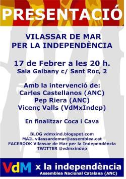 Presentació de Vilassar de Mar per la Independència