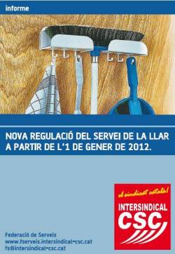 Portada del document sobre la nova regulaci&oacute; del servei del a llar