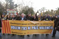 Manifestació a Castelló per reclamar TV3