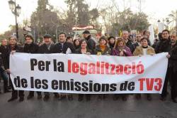 Manifestació a Castelló per reclamar TV3