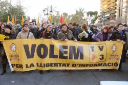 Manifestació a Castelló per reclamar TV3