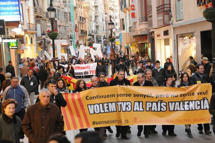 Manifestació a Castelló per reclamar TV3