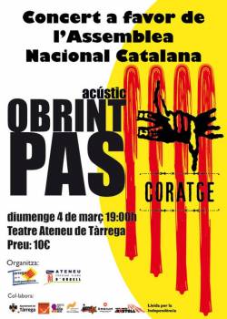 Cartell de l'acte de Tàrrega per la Independència el 4 de març