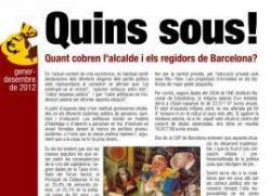 "Quins sous. Quant cobren l'alcalde i els regidors de Barcelona?" és el títol de l'estudi de la CUP