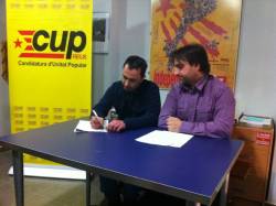 David Vidal, regidor de la CUP a Reus, juntament amb Jordi Brunet