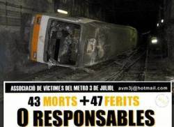Les víctimes del Metro exigeixen a Fabra que "furgui" en les causes de l'accident