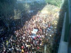 Imatge aèria de la manifestació