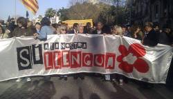 Capçalera de la manifestació 