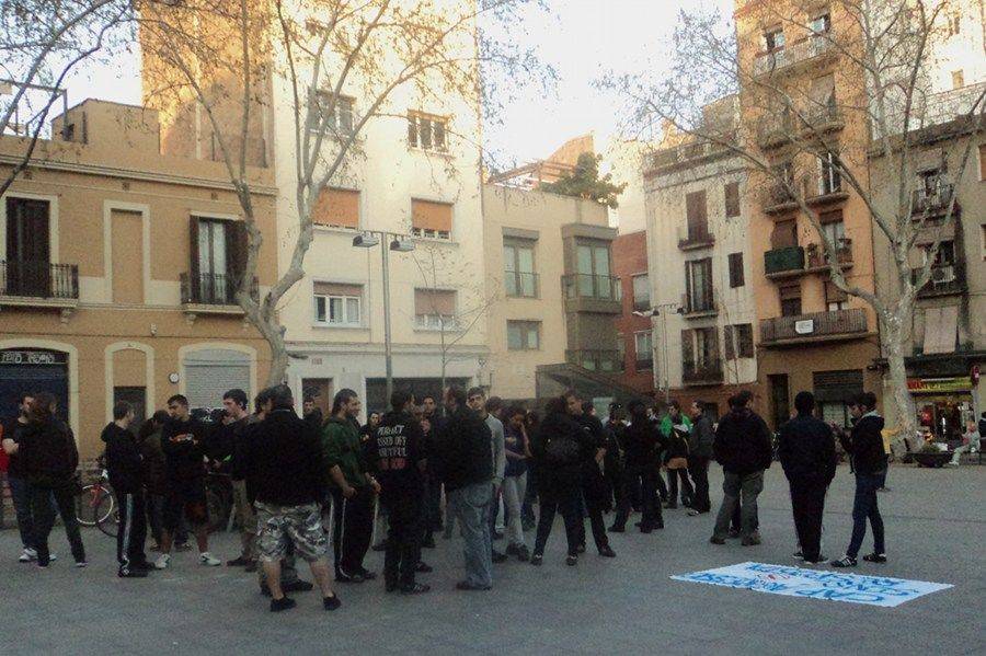 Concentració a la Plaça del Diamant de Barcelona