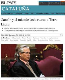 Article d'El País en defensa de Garzón