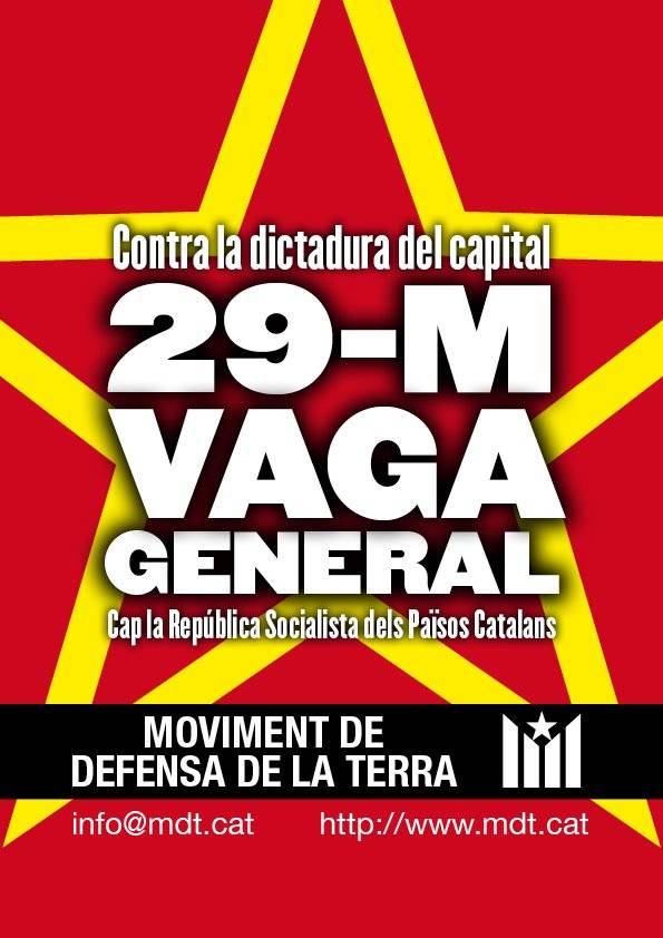 Cartell de l'MDT per la vaga general