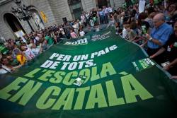 Concentració de Som Escola a la Plaça de Sant Jaume