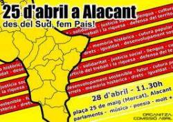 Conmemoració del 25 d'abril a Alacant