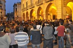 Concentració d'ahir a la Plaça Major de Manresa