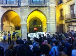 Concentració d'ahir a la Plaça Major de Manresa