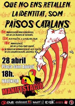  Cartell d'organitzacions de l'Esquerra Independentista amb motiu del 25 d'abril
