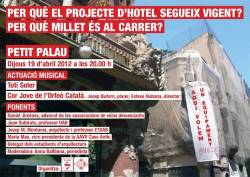 Acte ciutadà en contra de l'Hotel del Palau de la Música