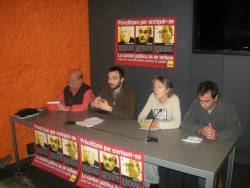 la CUP ha presentat en roda de premsa la campanya "Privatitzen per enriquir-se"