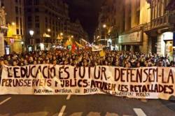  Manifestació a favor de la universitat pública