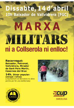 Marxa per Collserola contra la presència de militars