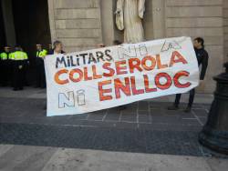 Concentració en contra de la presència militar a Collserola