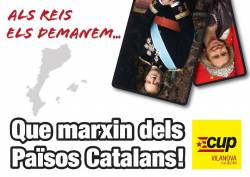 Cartell de la CUP en contra de la monarquia