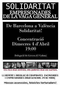 Cartell de la concentració de València