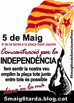 Cartell de la concentració a la Plaça Sant Jaume