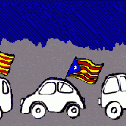 Sis caravanes de cotxes al Bages reclamaran la independència