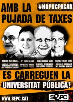 Cartell del SEPC #nopucpagar