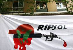 Protesta contra Repsol
