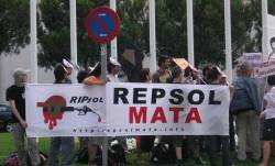 Protesta contra Repsol