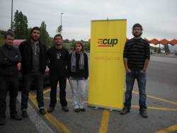Roda de premsa de la CUP del Vallès Oriental i Baix Montseny al peatge de La Roca del Vallès (AP-7) 