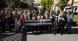 Concentració a Alacant a favor de la llibertat d'expressió