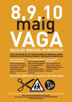 Cartell de la vaga a les escoles bressol