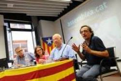 Presentació de l'ANC a València: Jaume Marfany, Consol Barberà, Carles Castellanos i Carles Benítez