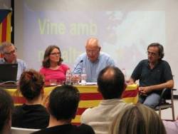 Presentació de l'ANC a València: Jaume Marfany, Consol Barberà, Carles Castellanos i Carles Benítez 