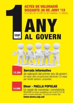 La CUP de Navàs ha celebrat aquest dissabte una jornada de reflexió sobre el 1r anys de govern