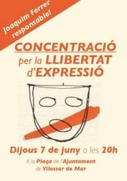 Concentració per la llibertat d'expressió dijous a Vilassar
