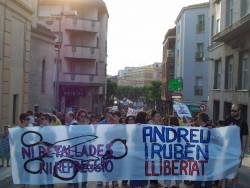 Manifestació pel centre de Tortosa en suport a Andreu Curto