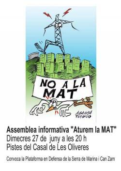 Cartell que s'anuncia una nova trobada per parlar de la MAT