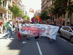 Manifestació a Barcelona, amb l'Esquerra Independentista