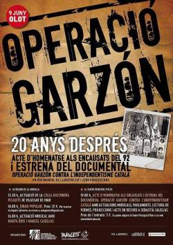 Operació Garzón cartell 9-J