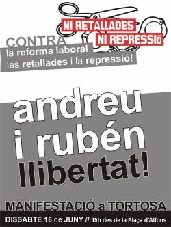 Cartell de la manifestació de Tortosa d'aquest dissabte