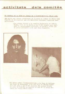 1983 Diversos independentistes detinguts en l'aniversari de la mort de Fèlix Goñi.