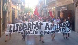 Manifestació a Girona per la llibertat de l'Andreu i pels drets socials