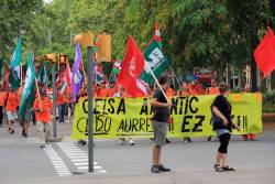 Manifestació dels treballadors del Celsa Atlantic de Vitòria